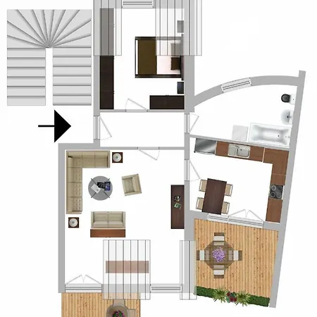 アパート Residenz Bellevue Fewo 30 Fewo Cc Herrmann ツィノヴィッツ